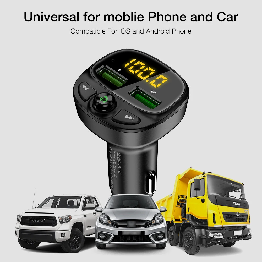 Dual USB Car MP3 Player Car Bluetooth-compatible 5.0 Receiver QC3.0 Cigarette Lighter Fast Charging Car Charger Power Adapter
Dual USB Car MP3 Player Car Bluetooth-compatible 5.0 Receiver QC3.0 Cigarette Lighter Fast Charging Car Charger Power Adapter