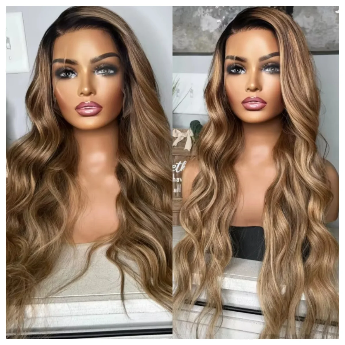 Dark Brown Synthetic Lace Front Wig Dark Roots Body Wave Wig Layered Wig Middle Part Wavy Wig Heat Resistant Fiber Natural Wig
Dark Brown Synthetic Lace Front Wig Dark Roots Body Wave Wig Layered Wig Middle Part Wavy Wig Heat Resistant Fiber Natural Wig