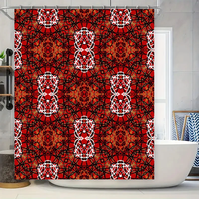 Kaleidoscope Shower Curtain Red Black White Bath Decor Pattern Waterproof Fabric Washable Home Decor Bathroom Decoration 72 x 84
Kaleidoscope Shower Curtain Red Black White Bath Decor Pattern Waterproof Fabric Washable Home Decor Bathroom Decoration 72 x 84