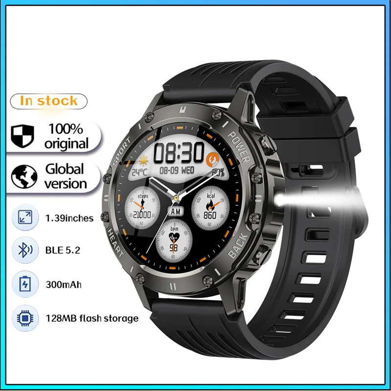 1.39'' Round Smart Watch with Bluetooth Calling, Flashlight, 100+ Sports Modes, Heart Rate Monitor, Android iOS Compatible
1.39'' Round Smart Watch with Bluetooth Calling, Flashlight, 100+ Sports Modes, Heart Rate Monitor, Android iOS Compatible