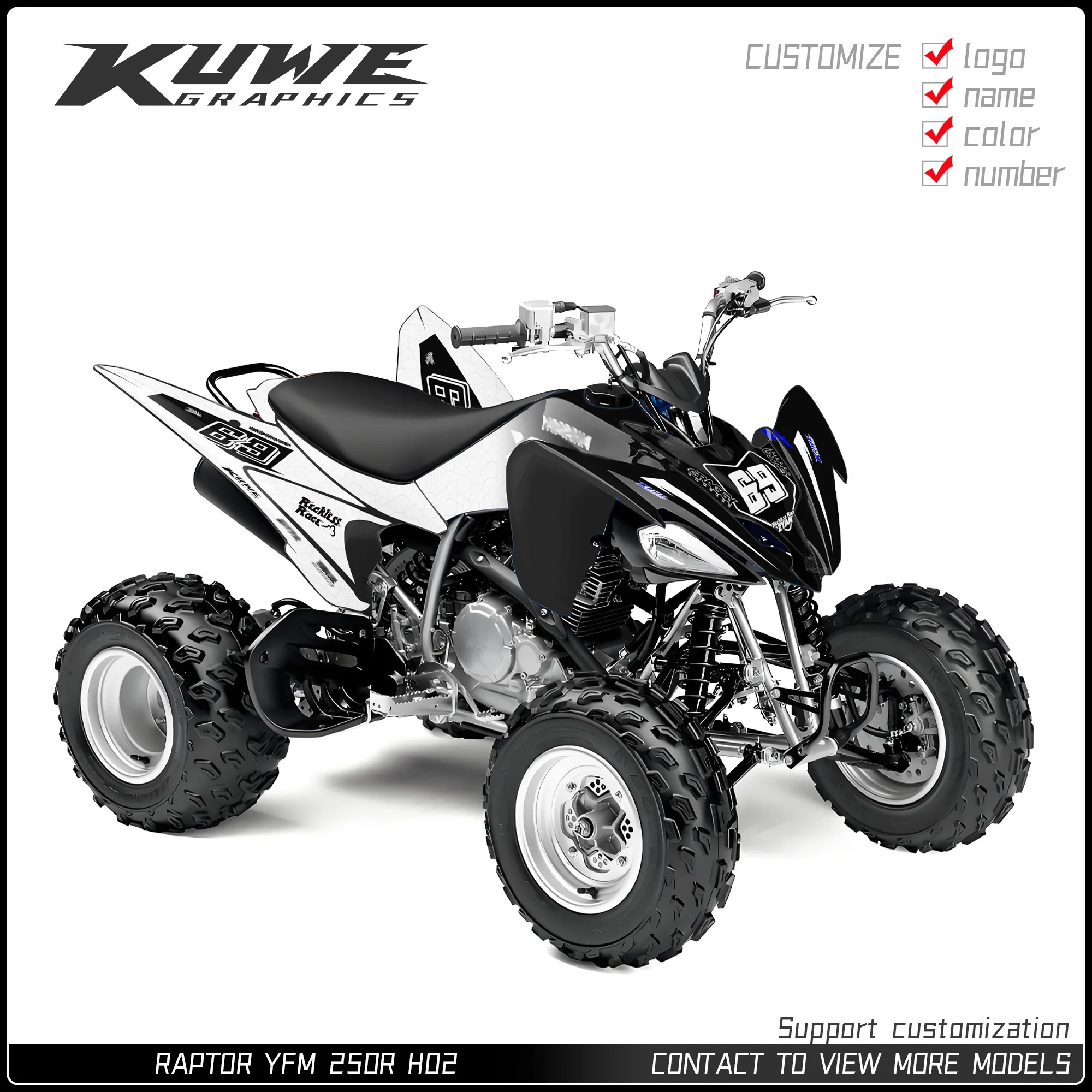 Подходит для Yamaha Raptor Yfm 250R, графический комплект, наклейки, наклейки, персонализированная настройка
Подходит для Yamaha Raptor Yfm 250R, графический комплект, наклейки, наклейки, персонализированная настройка