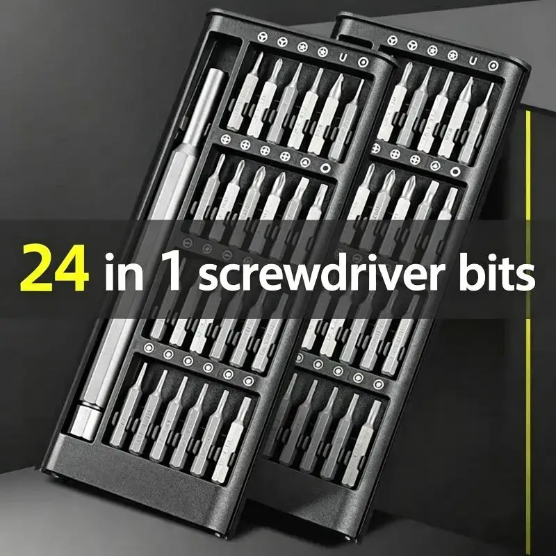 24-in-1 Magnetic Screwdriver Set Precision Repair Kit For Phone Computer Electronics 24 Detachable Steel Bits
24-in-1 Magnetic Screwdriver Set Precision Repair Kit For Phone Computer Electronics 24 Detachable Steel Bits