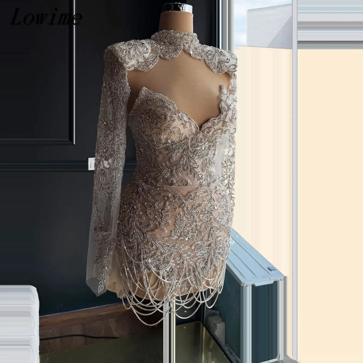 2 Pieces Champagne High Neck Short Cocktail Dresses for Women with Luxury Rhinestone Combination Birthday Party Custom Made
2 Pieces Champagne High Neck Short Cocktail Dresses for Women with Luxury Rhinestone Combination Birthday Party Custom Made