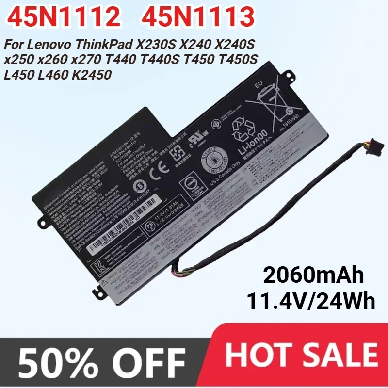New 45N1112 45N1113 Laptop Battery for Lenovo ThinkPad T440 T440S T450 T450S X230S X260 X270 X240S X250 45N1108 45N1110 45N1111
New 45N1112 45N1113 Laptop Battery for Lenovo ThinkPad T440 T440S T450 T450S X230S X260 X270 X240S X250 45N1108 45N1110 45N1111