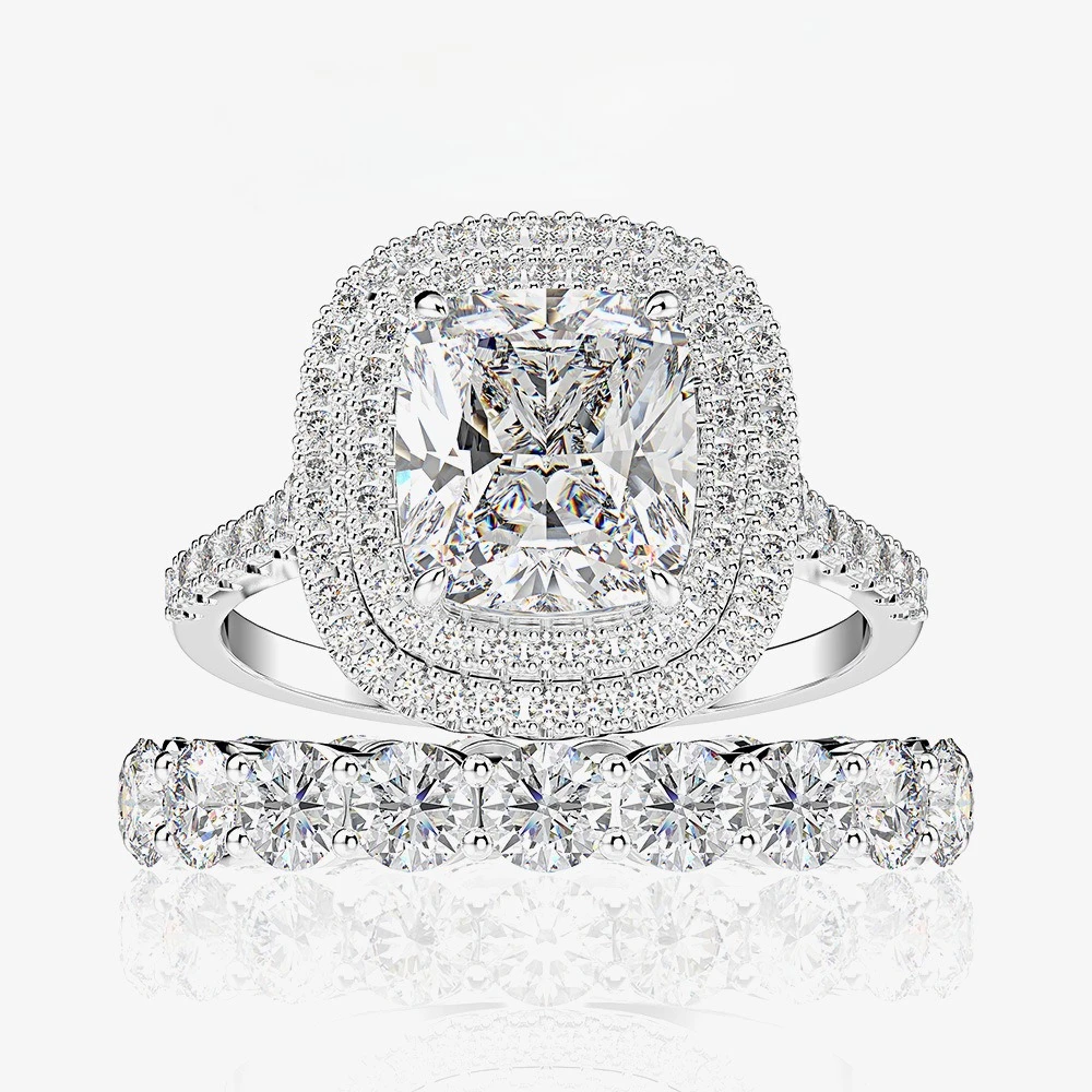 S925 Silver New Style Pure Silver Fashion Luxury Set Ring 8 * 9mm High Carbon Diamond Ring for Women, 3-Carat Wedding Jewelry
S925 Silver New Style Pure Silver Fashion Luxury Set Ring 8 * 9mm High Carbon Diamond Ring for Women, 3-Carat Wedding Jewelry