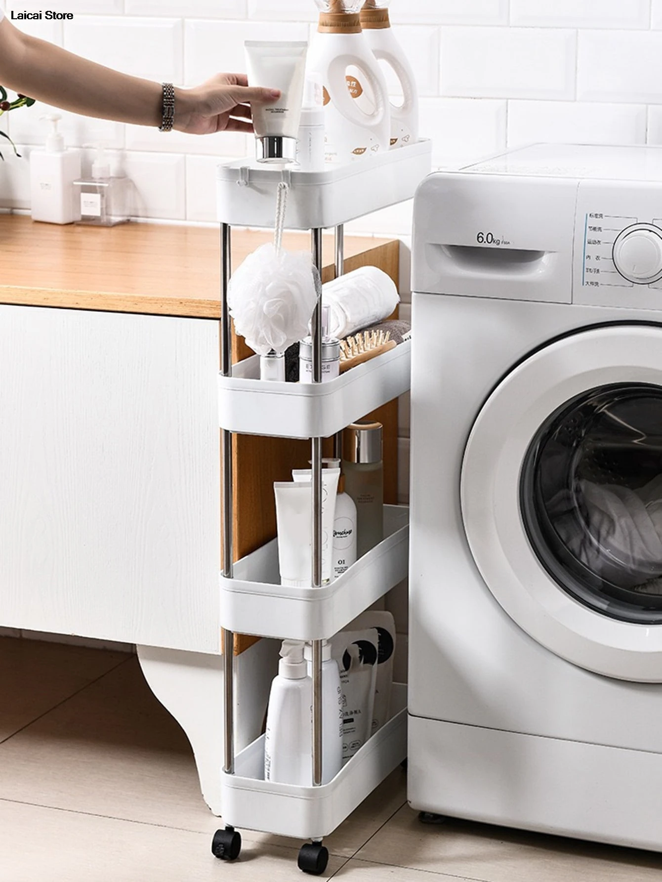 1pcs 3/4 Tier Rolling Utility Cart Storage Shelf Movable Gap Storage Rack Kitchen Bathroom Slim Slide Organizer Shelf Livingroom
1pcs 3/4 Tier Rolling Utility Cart Storage Shelf Movable Gap Storage Rack Kitchen Bathroom Slim Slide Organizer Shelf Livingroom