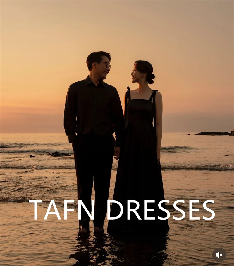 TAFN Simple Black Evening Dresses Korea Wedding Party Photo shoot Beach Country Formal Party Dress Corset Back CUSTOMIZED
TAFN Simple Black Evening Dresses Korea Wedding Party Photo shoot Beach Country Formal Party Dress Corset Back CUSTOMIZED