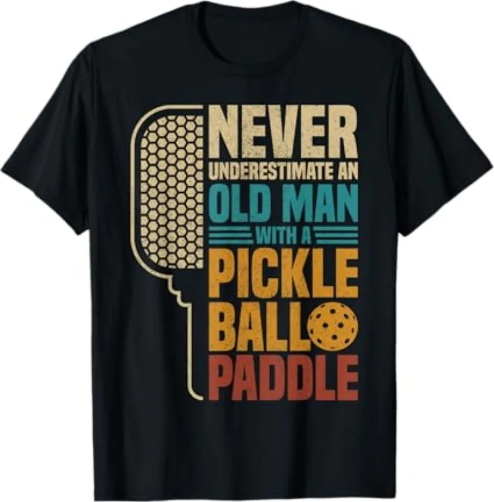 Old Man with Pickleball Paddle T-Shirt for Men
Old Man with Pickleball Paddle T-Shirt for Men