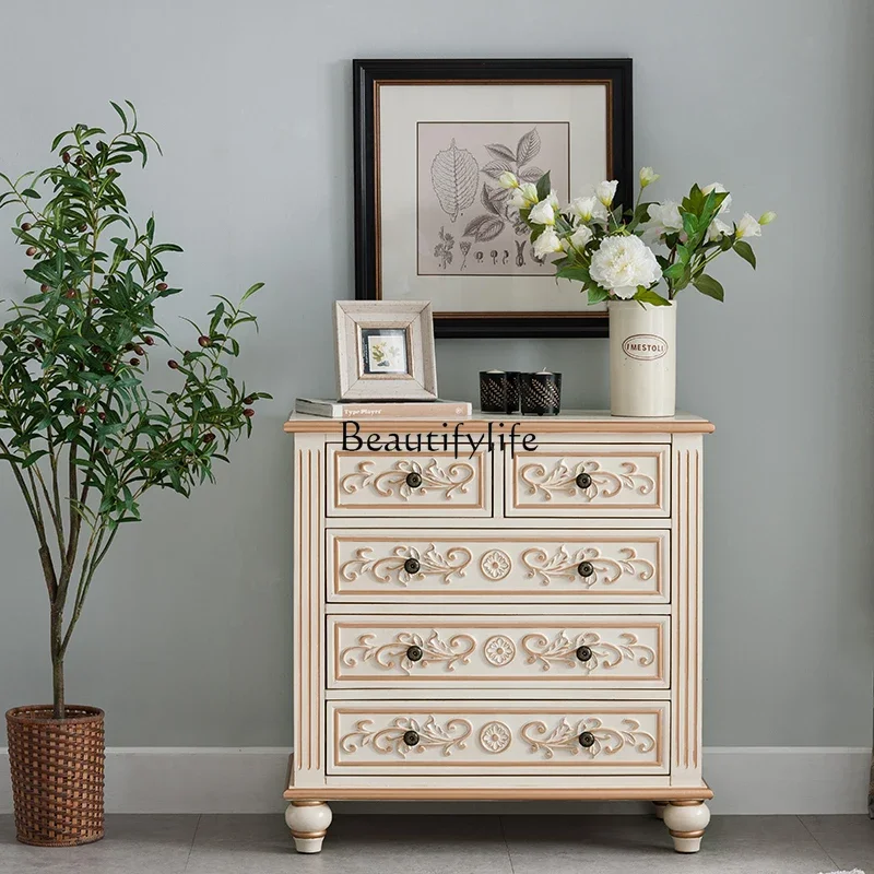 FG17American retro gold-painted chest cabinet, entrance cabinet, decorative cabinet 
FG17American retro gold-painted chest cabinet, entrance cabinet, decorative cabinet