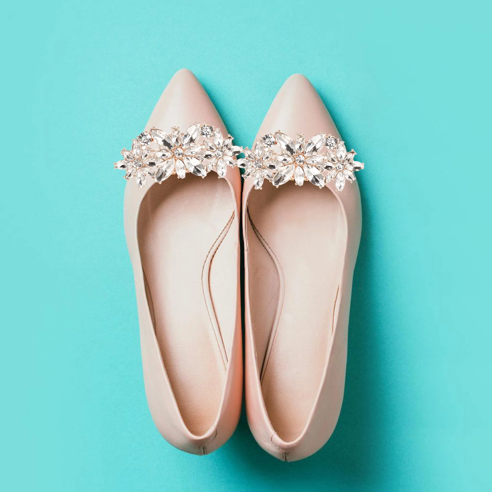 Rhinestone Shoe Clips Decorative Wedding Bride Zinc Alloy Removable Clips Applique Women Shoes Accessories Golden Pair
Rhinestone Shoe Clips Decorative Wedding Bride Zinc Alloy Removable Clips Applique Women Shoes Accessories Golden Pair