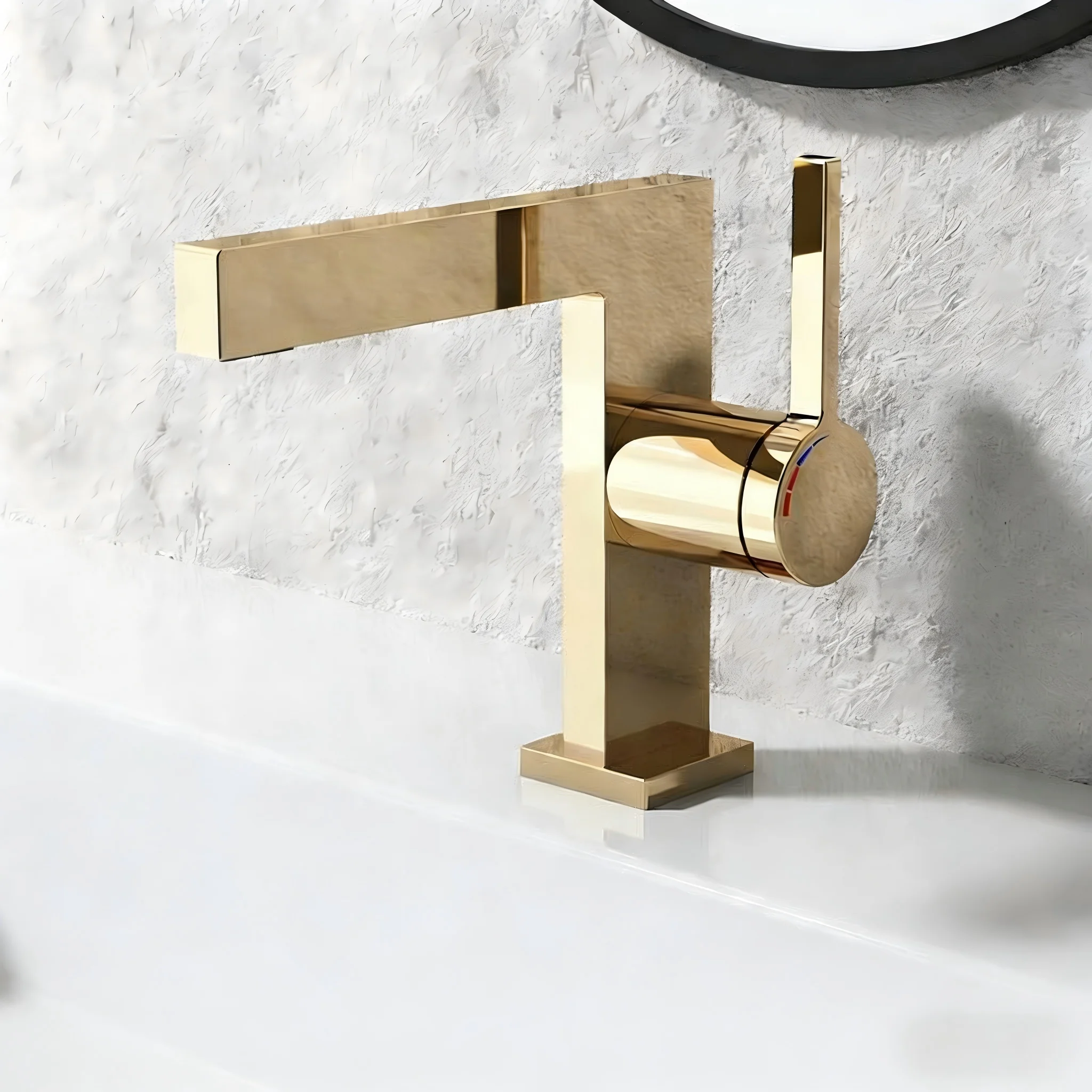 Modern Single Brass Basin Faucet Chrome Finish Ceramic Valve Core Deck Mounted 1 Hole Bathroom Sink Mixer Tap Hot/Cold Water
Modern Single Brass Basin Faucet Chrome Finish Ceramic Valve Core Deck Mounted 1 Hole Bathroom Sink Mixer Tap Hot/Cold Water