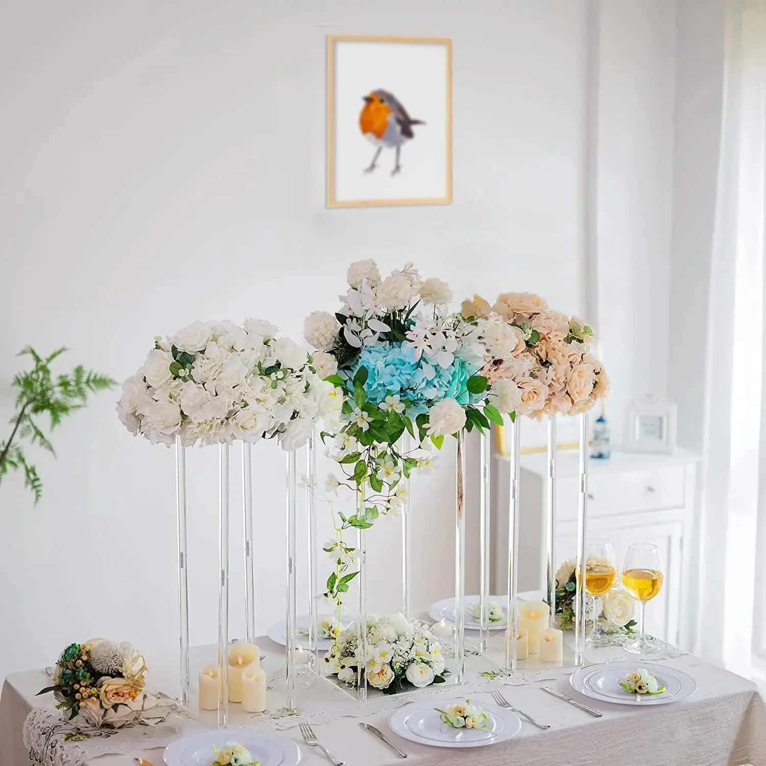 4pcs Acrylic Centerpiece Wedding Flower Stand 23.6 Inches Flower vase Perfect for Birthday Party Table Centerpiece
4pcs Acrylic Centerpiece Wedding Flower Stand 23.6 Inches Flower vase Perfect for Birthday Party Table Centerpiece