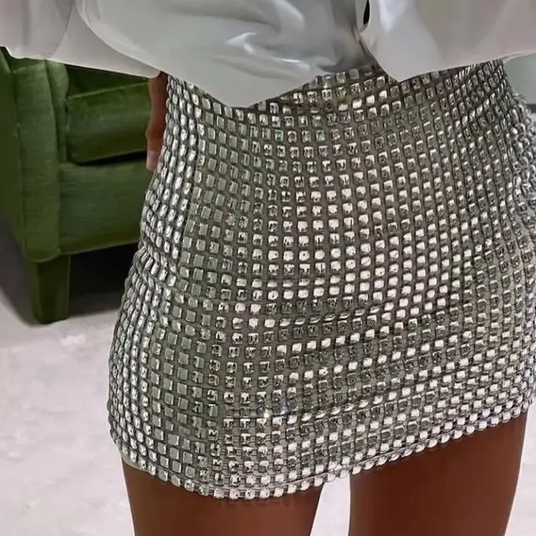 Solid Color Slim Fit Mesh Sequin Wrapped Skirt for Women's Summer Sexy High Waist Mesh High-End Niche Design Wrapped Skirt
Solid Color Slim Fit Mesh Sequin Wrapped Skirt for Women's Summer Sexy High Waist Mesh High-End Niche Design Wrapped Skirt