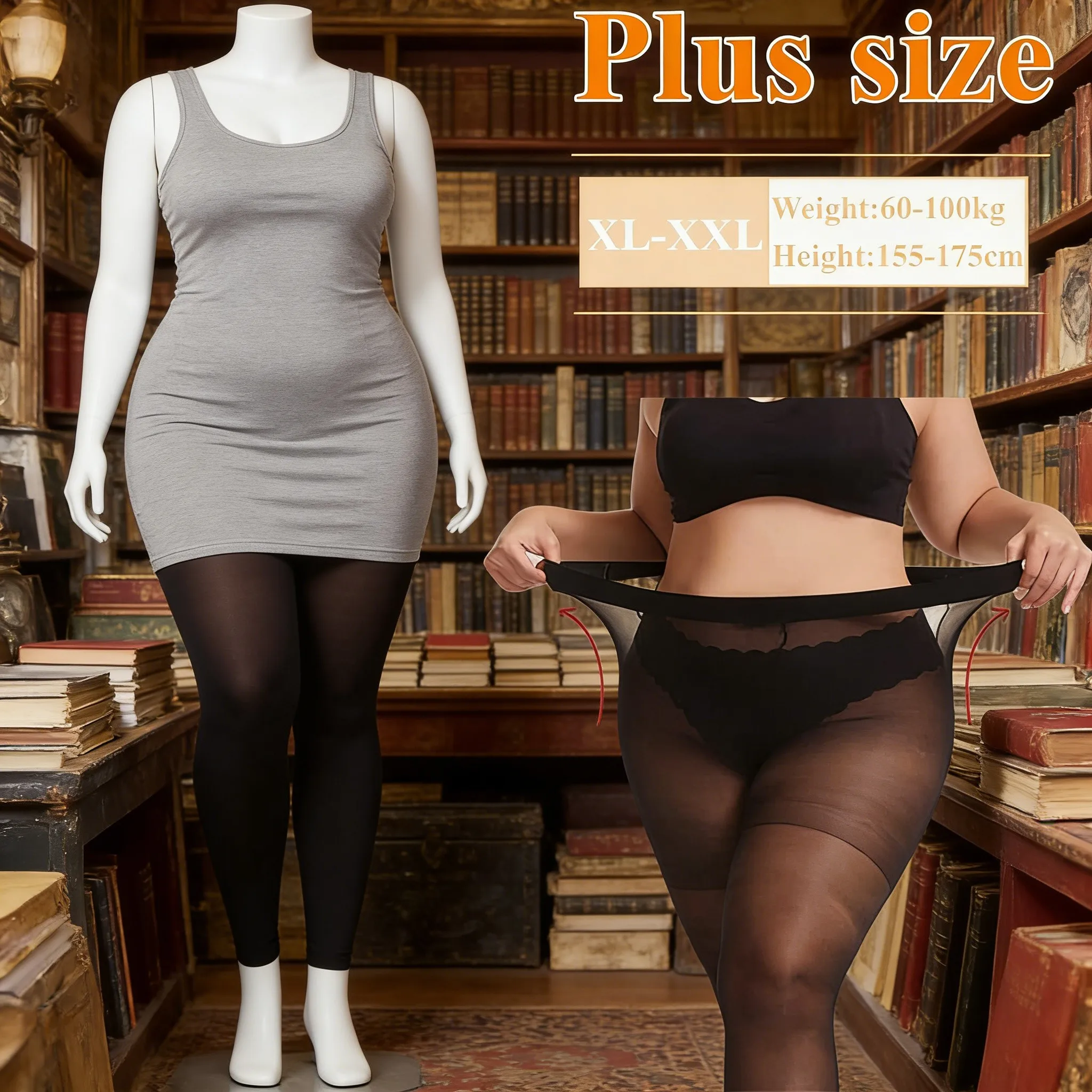 Women Plus Size Stretchy Black Stockings Open Crotchless Breathable Summer Dating
Women Plus Size Stretchy Black Stockings Open Crotchless Breathable Summer Dating