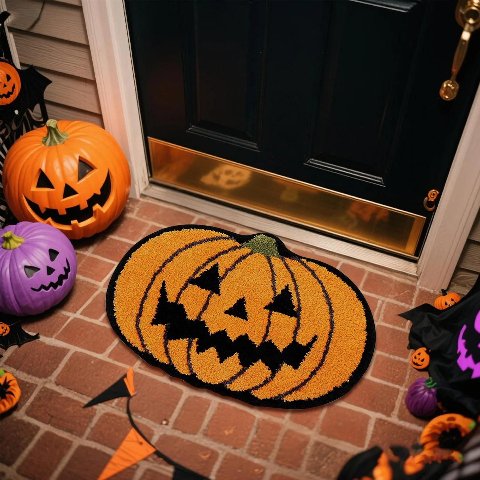 60x90cm Halloween Pumpkin Decoration Porch Door Mat Dirt-Resistant And Easy To Care For Carpet Halloween Decor Door Rugs
60x90cm Halloween Pumpkin Decoration Porch Door Mat Dirt-Resistant And Easy To Care For Carpet Halloween Decor Door Rugs