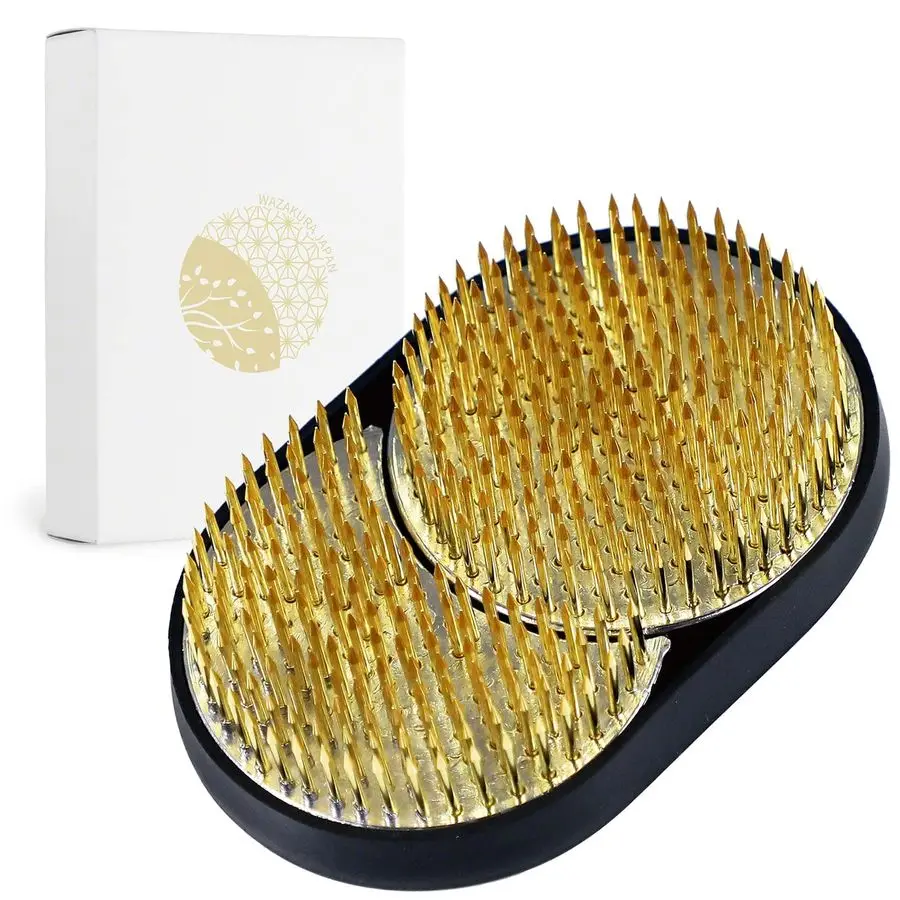 Sun and Moon Ikebana Kenzan, Made in Japan, Pin Frog Japanese Flower Holder for Floral Arrangement 33 4x21 4 Brass
Sun and Moon Ikebana Kenzan, Made in Japan, Pin Frog Japanese Flower Holder for Floral Arrangement 33 4x21 4 Brass