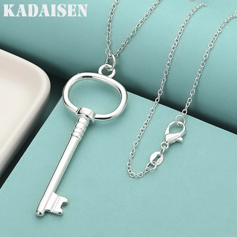 Fine 925 Sterling Silver Round Key 16-30 Inch Pendant Necklace For Women Wedding Engagement Fashion Jewelry
Fine 925 Sterling Silver Round Key 16-30 Inch Pendant Necklace For Women Wedding Engagement Fashion Jewelry