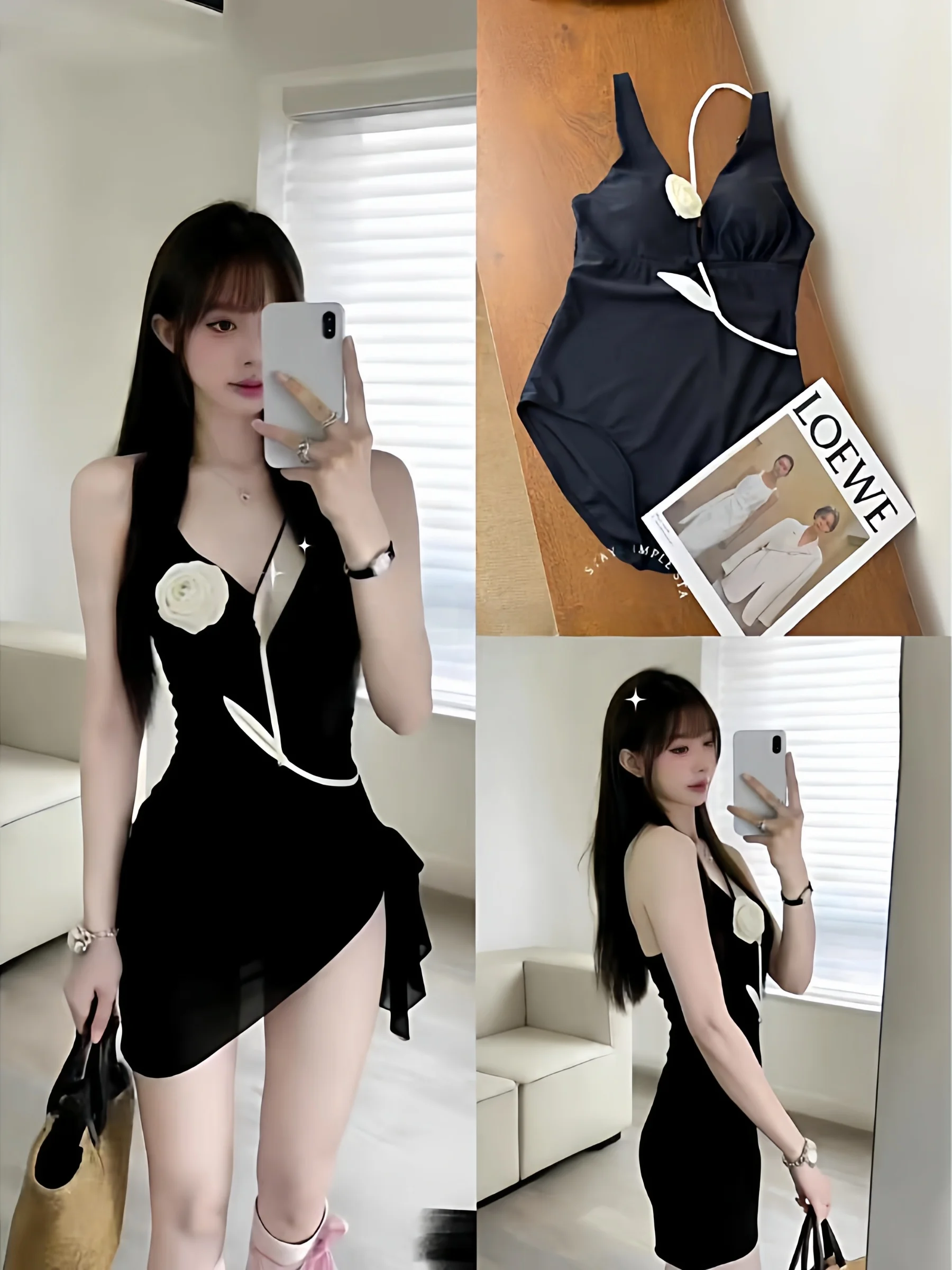 Black Tea Flower Sexy Deep V Swimsuit Women's Slimming Thermal Spa Swimming Costume Elegant Style No Brand
Black Tea Flower Sexy Deep V Swimsuit Women's Slimming Thermal Spa Swimming Costume Elegant Style No Brand