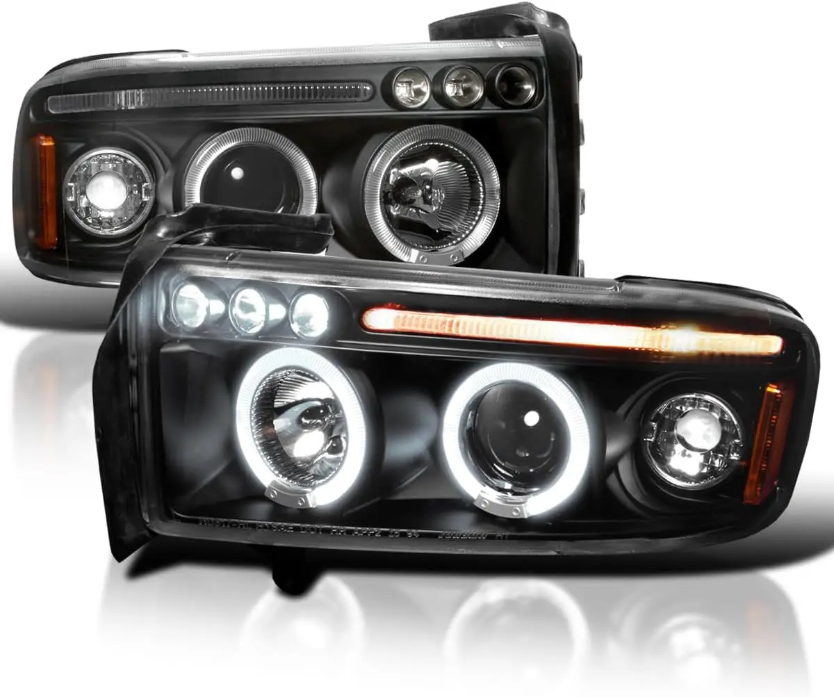 Черные фары проектора, совместимые с Dodge Ram 1500/2500/3500 1994-2001 годов, левая и правая пара фар в сборе
Черные фары проектора, совместимые с Dodge Ram 1500/2500/3500 1994-2001 годов, левая и правая пара фар в сборе