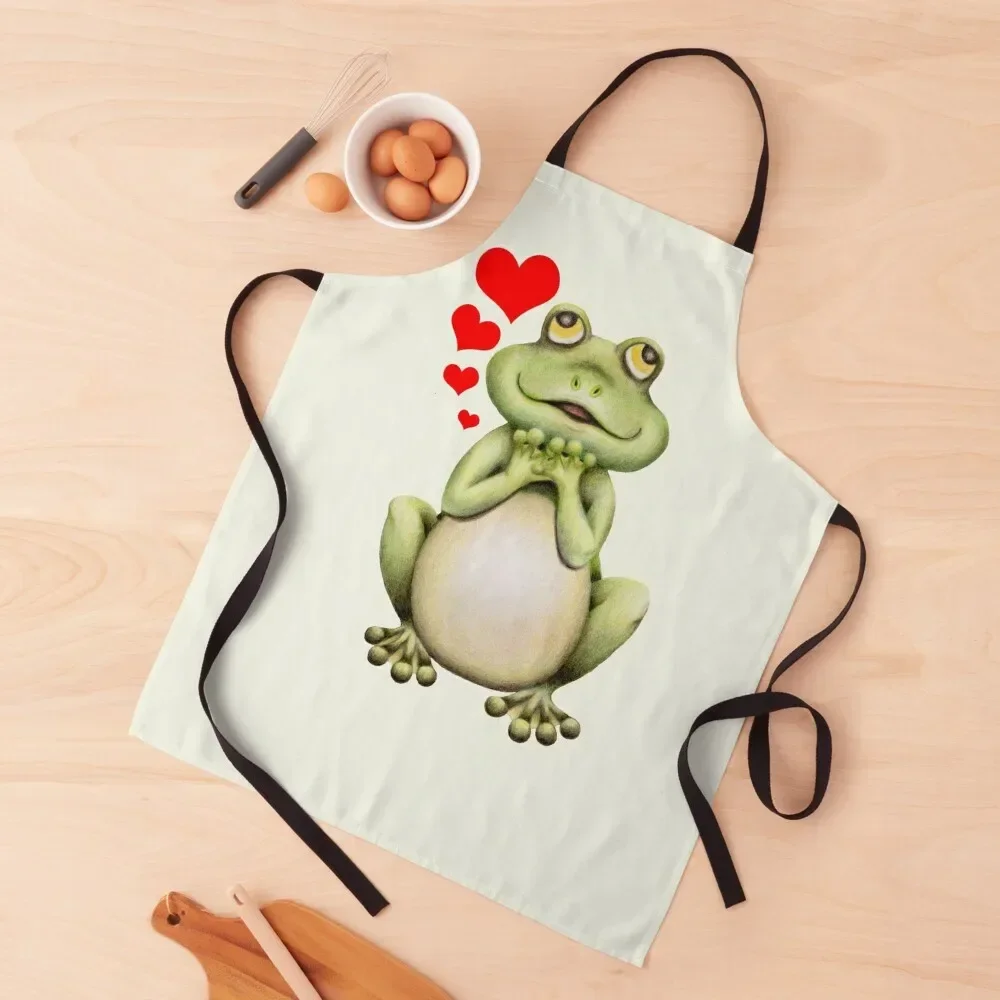 Cute Frog Love Apron New year's manicurist Household Items Useful Woman Kitchen Apron
Cute Frog Love Apron New year's manicurist Household Items Useful Woman Kitchen Apron