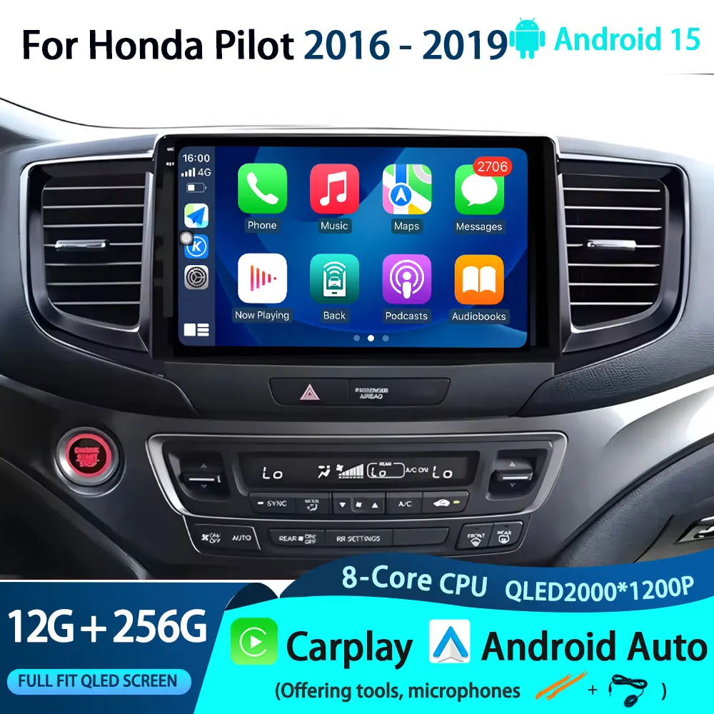Android 15 Carplay Auto WIFI 4G Car Radio Multimedia Player For Honda Pilot 2016 - 2019 DSP Autoradio Stereo no 2din Head Unit
Android 15 Carplay Auto WIFI 4G Car Radio Multimedia Player For Honda Pilot 2016 - 2019 DSP Autoradio Stereo no 2din Head Unit