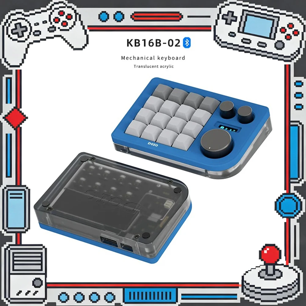 DOIO KB16B-02 Mini Game Keyboard Dual-Mode Hot Plug Shaft Body Wireless Keyboard XDA Height Spherical Keycap Light Weight Gifts
DOIO KB16B-02 Mini Game Keyboard Dual-Mode Hot Plug Shaft Body Wireless Keyboard XDA Height Spherical Keycap Light Weight Gifts