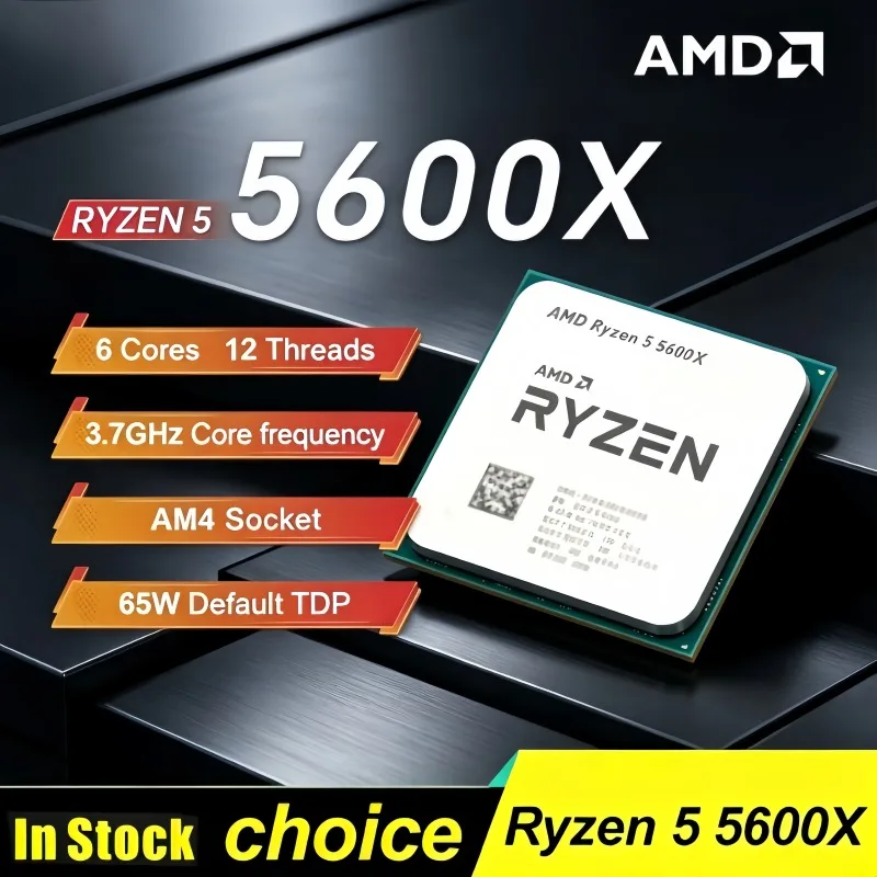 6-Core 12-Thread Unlocked AMD Ryzen 5 5600X Gaming Processor 4.6GHz AM4 Socket Desktop Central CPU Shipped Without Package
6-Core 12-Thread Unlocked AMD Ryzen 5 5600X Gaming Processor 4.6GHz AM4 Socket Desktop Central CPU Shipped Without Package