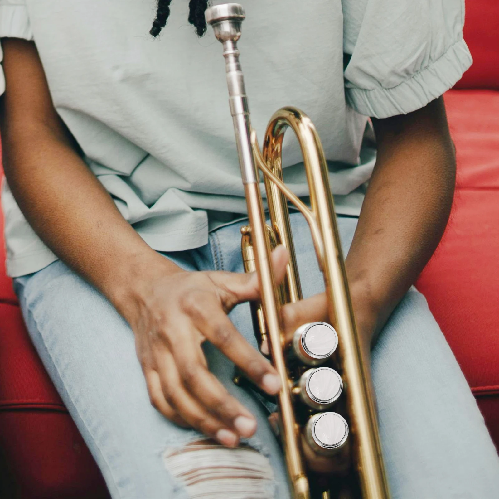Piston Button Buckle Trumpet Trombone White Grip Small Horn Switch Musical Instrument Copper Durability Replacement Accessory
Piston Button Buckle Trumpet Trombone White Grip Small Horn Switch Musical Instrument Copper Durability Replacement Accessory