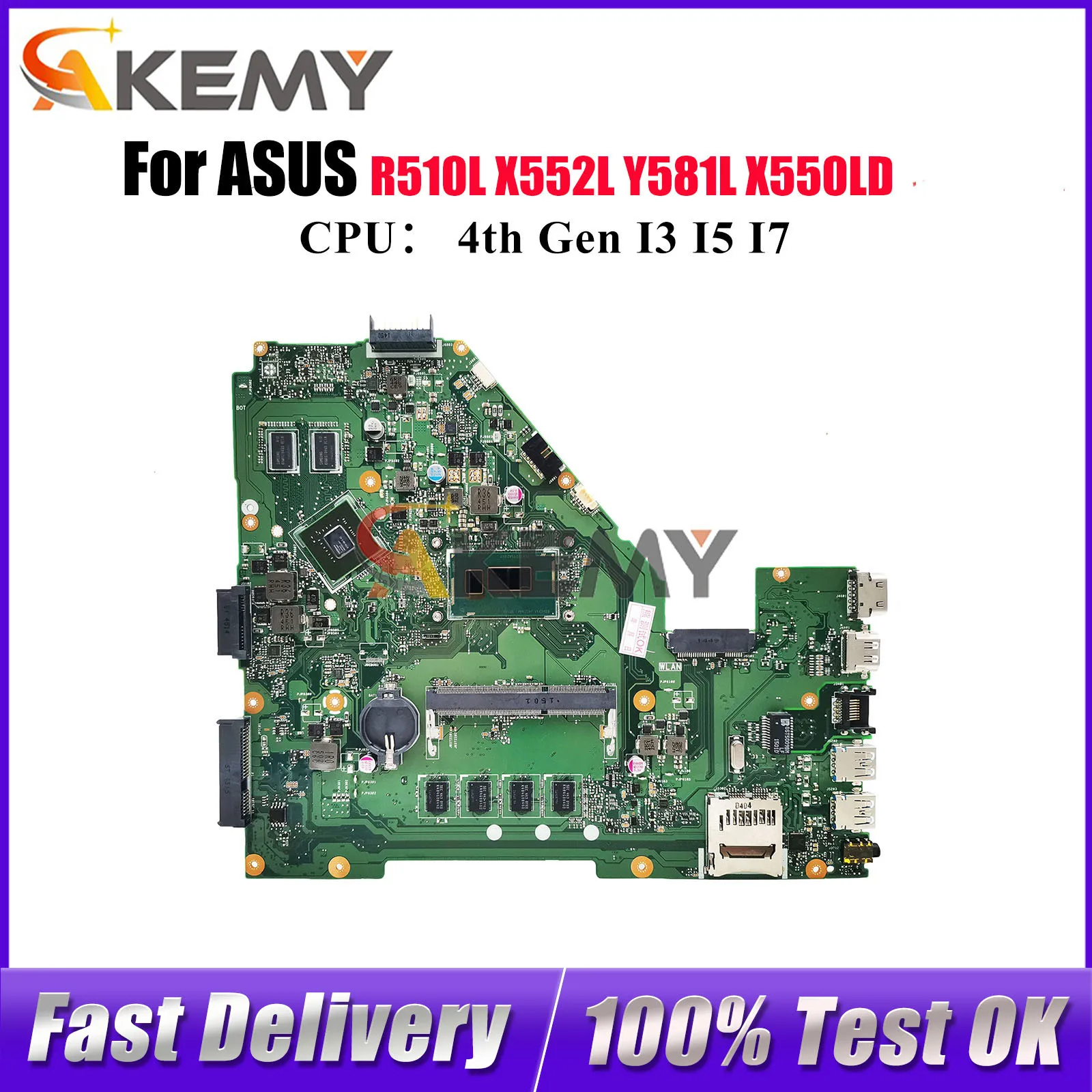 Материнская плата для ноутбука X550LD для ASUS VivoBook X550LD X550L X550LN X552L X550LC Y581L R510L X550LB с процессором I3 I5 I7 stk
Материнская плата для ноутбука X550LD для ASUS VivoBook X550LD X550L X550LN X552L X550LC Y581L R510L X550LB с процессором I3 I5 I7 stk