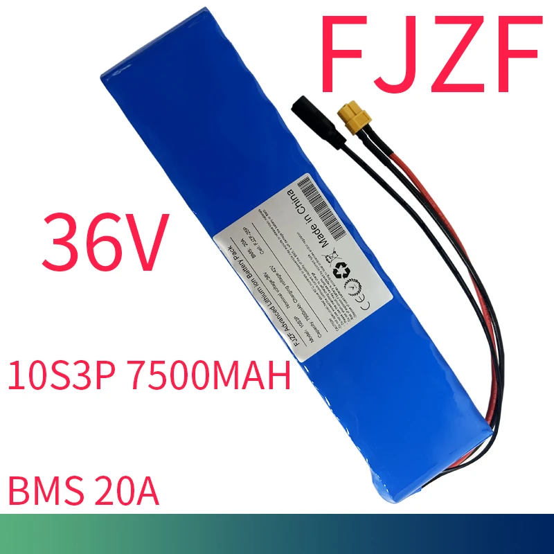 FJZF 10S3P 36 В 7,5 Ач 42 В 18650 литиевая аккумуляторная батарея 500 Вт мощный модифицированный велосипедный скутер с BMS15A
FJZF 10S3P 36 В 7,5 Ач 42 В 18650 литиевая аккумуляторная батарея 500 Вт мощный модифицированный велосипедный скутер с BMS15A