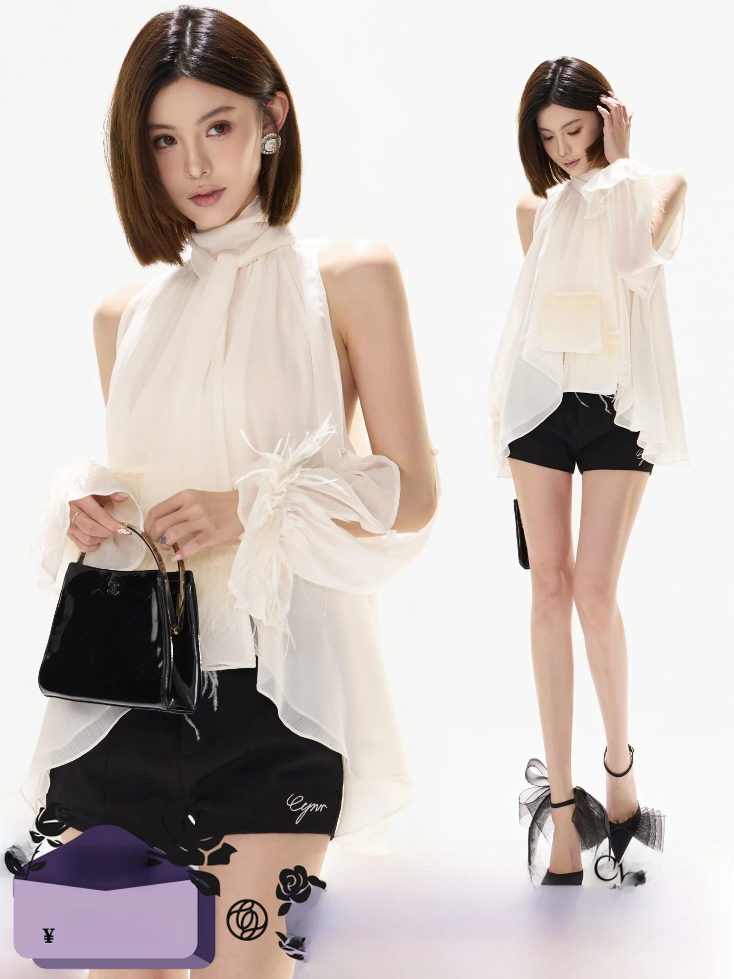 Женская блузка CYNR Original Design в винтажном дворцовом стиле с открытыми плечами, без рукавов, с бахромой и оборками, приталенная
Женская блузка CYNR Original Design в винтажном дворцовом стиле с открытыми плечами, без рукавов, с бахромой и оборками, приталенная