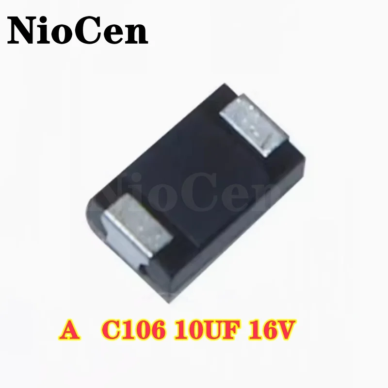 (10PCS) 16V10UF SMT tantalum capacitor black C106 10UF 16V A tybe 3216 1206 NEC 3.2 X1.6 X1.6mm
(10PCS) 16V10UF SMT tantalum capacitor black C106 10UF 16V A tybe 3216 1206 NEC 3.2 X1.6 X1.6mm