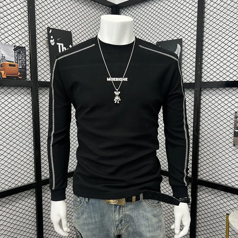 Мужская модная толстовка премиум-класса, минималистичный пуловер с вышитыми буквами и длинными рукавами, свободный пуловер с круглым вырезом, базовый слой, мужской топ, толстовка
Мужская модная толстовка премиум-класса, минималистичный пуловер с вышитыми буквами и длинными рукавами, свободный пуловер с круглым вырезом, базовый слой, мужской топ, толстовка