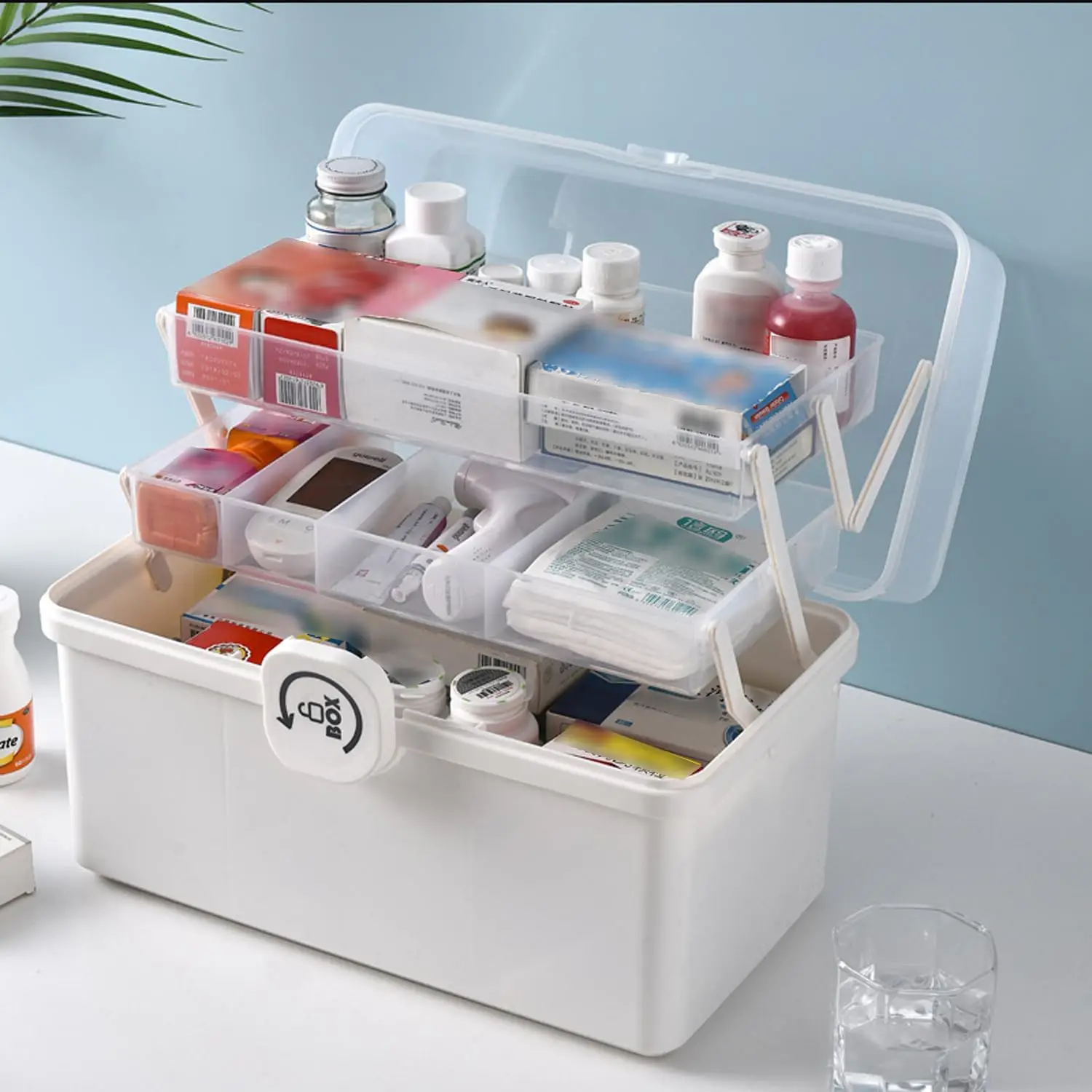 irst Aid Box, 3-Tier First Aid Box Empty, Accessory Storage Box with Handle, Craft Box for Storing Accessory First Aid
irst Aid Box, 3-Tier First Aid Box Empty, Accessory Storage Box with Handle, Craft Box for Storing Accessory First Aid