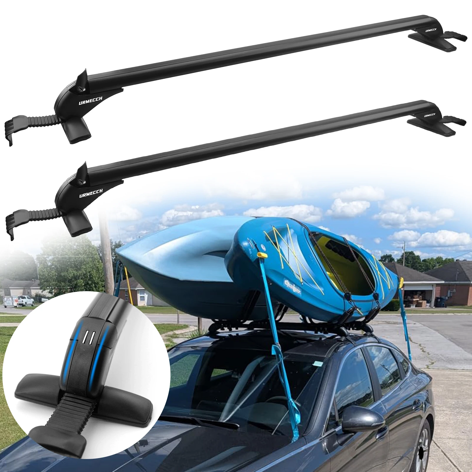 Car Roof Rack Cross Bars for Naked Roofs 42.5" Aluminum Lockable Car Top Crossbars for Bare Roof Kayak Bike Cargo Carrier Luggag
Car Roof Rack Cross Bars for Naked Roofs 42.5" Aluminum Lockable Car Top Crossbars for Bare Roof Kayak Bike Cargo Carrier Luggag