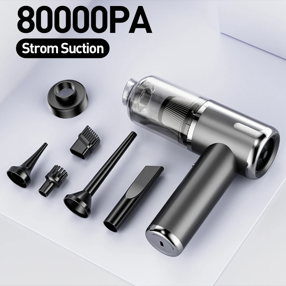 Car Vacuum Cleaner 80000PA Powerful Wireless Mini Cleaning Machine Strong Portable Handheld Vacuum Cleaner for Car and Home
Car Vacuum Cleaner 80000PA Powerful Wireless Mini Cleaning Machine Strong Portable Handheld Vacuum Cleaner for Car and Home