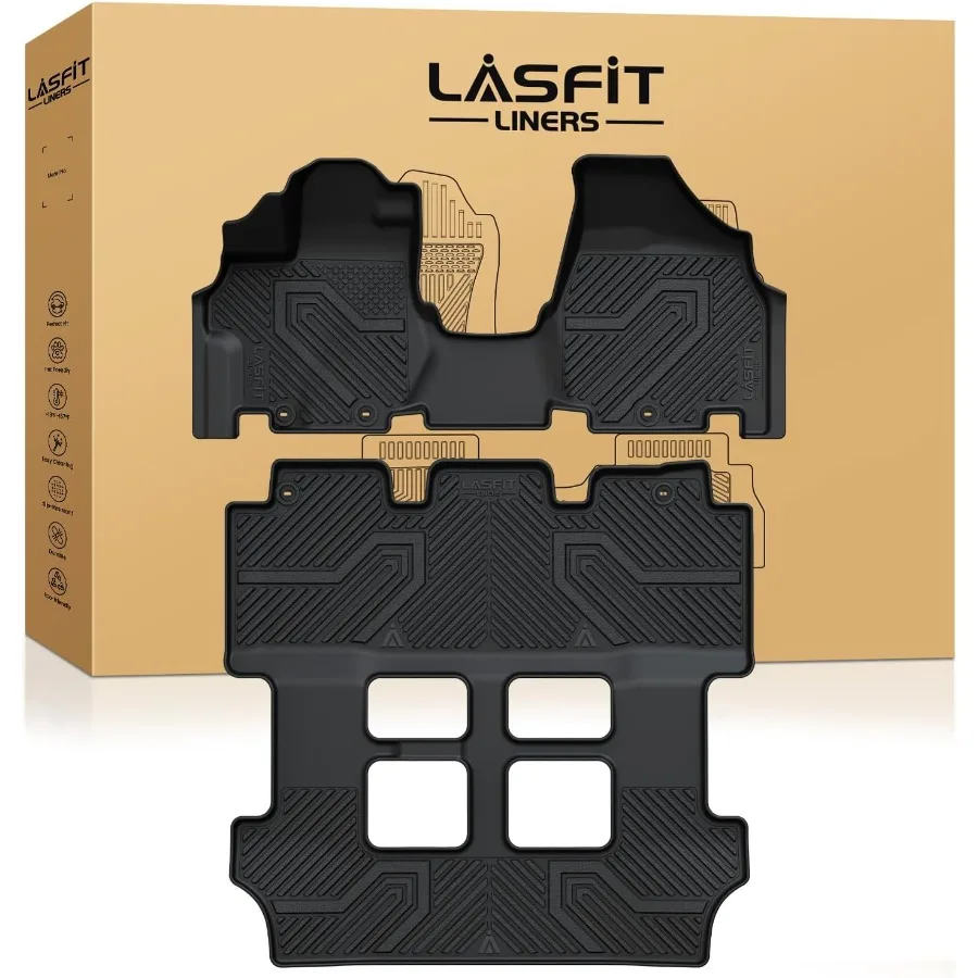 Напольные вкладыши AllWeather TPE для Honda Odyssey 20112017, мини-пассажирский фургон, подходят для 1-го, 2-го, 3-го ряда, прочные черные автомобильные коврики с 
Напольные вкладыши AllWeather TPE для Honda Odyssey 20112017, мини-пассажирский фургон, подходят для 1-го, 2-го, 3-го ряда, прочные черные автомобильные коврики с