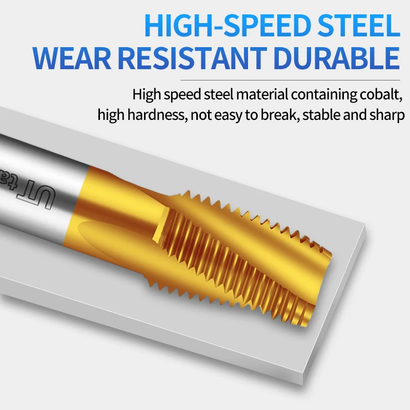 UT TAP HSSE-35 JIS Standard TIN Coating Pipe Spiral Fluted Tap PS PF G BSP RP 1/16 1/8 1/4 3/8 1/2 Machine Screw Thread Taps
UT TAP HSSE-35 JIS Standard TIN Coating Pipe Spiral Fluted Tap PS PF G BSP RP 1/16 1/8 1/4 3/8 1/2 Machine Screw Thread Taps