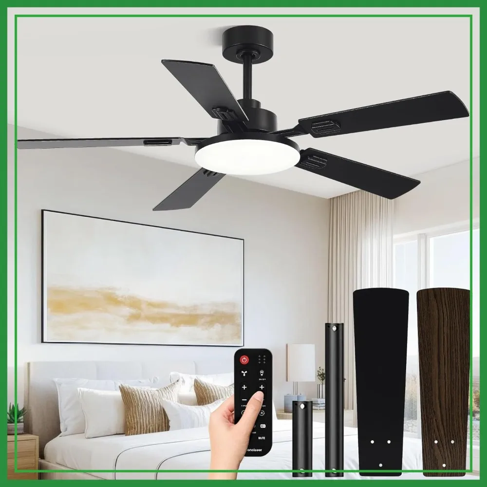 52 Inch Ceiling Fan with Lights and Remote, Indoor/Outdoor, 6CCT Dimmable, 6 Speed Reversible Quiet DC Motor
52 Inch Ceiling Fan with Lights and Remote, Indoor/Outdoor, 6CCT Dimmable, 6 Speed Reversible Quiet DC Motor