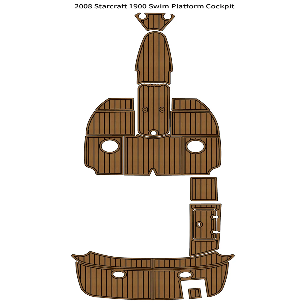 2008 Starcraft 1900 Swim Platform Cockpit Pad Boat EVA Foam Faux Teak Floor Mat
2008 Starcraft 1900 Swim Platform Cockpit Pad Boat EVA Foam Faux Teak Floor Mat