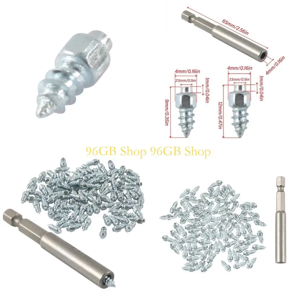 96GB 100Pcs Car Winter Antislip Screws Nails Motorcycle Bike Shoe Antiskid Snow Spikes
96GB 100Pcs Car Winter Antislip Screws Nails Motorcycle Bike Shoe Antiskid Snow Spikes