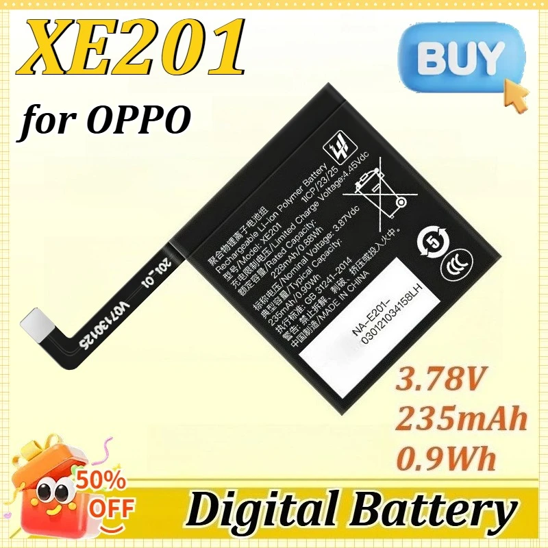 XE201/XE906/XE910 3.78V 235mAh 0.9Wh/430mAh 1.66Wh/300mAh 1.16Wh Battery for OPPO 41mm 46mm Long-lasting Smart watch Batteries
XE201/XE906/XE910 3.78V 235mAh 0.9Wh/430mAh 1.66Wh/300mAh 1.16Wh Battery for OPPO 41mm 46mm Long-lasting Smart watch Batteries