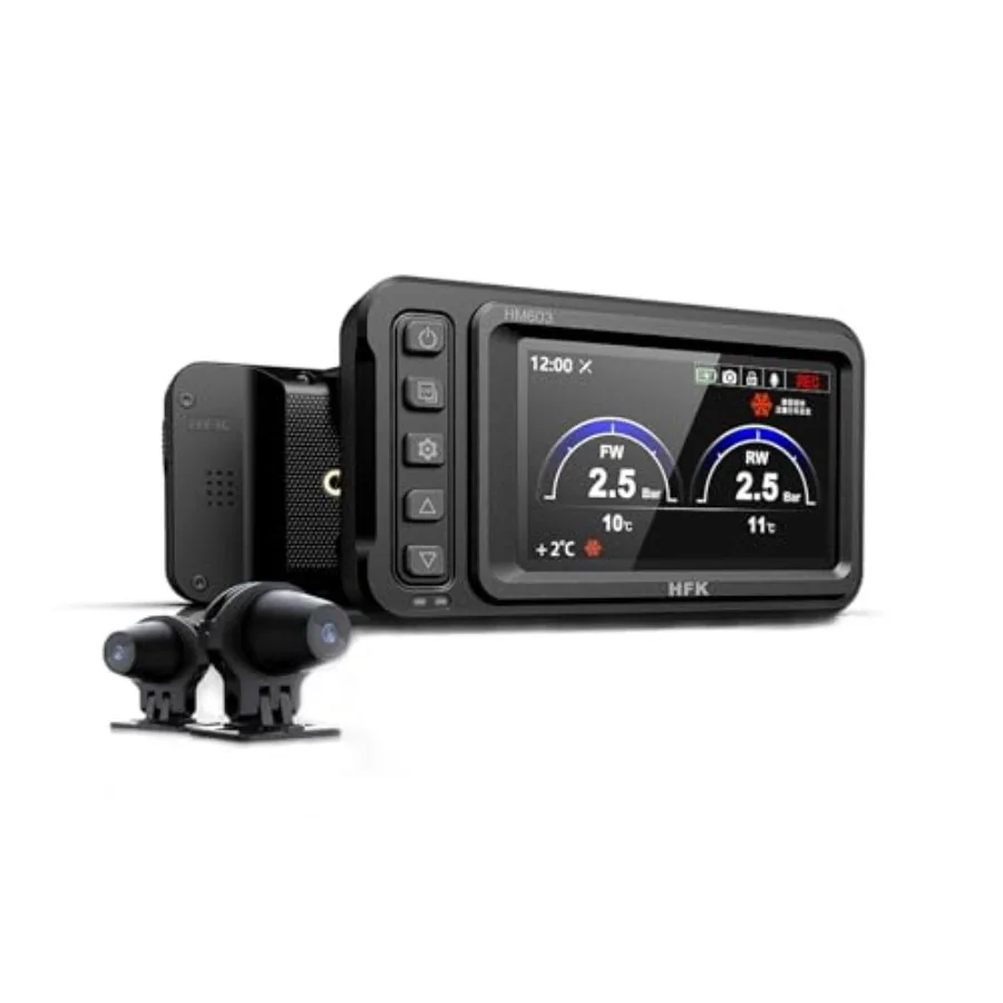 Motorcycle dash cam for front and rear use, ABS plastic body, black color, 2K dual recording with 3-inch screen, GPS navigation
Motorcycle dash cam for front and rear use, ABS plastic body, black color, 2K dual recording with 3-inch screen, GPS navigation