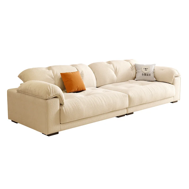 French cream style sofa household three-person straight row small apartment sofa
French cream style sofa household three-person straight row small apartment sofa