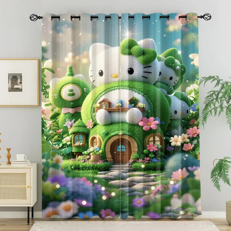 Sanrio Hello Kitty Green Mossy Fairy House Window Curtains Cute Cartoon Kawaii Drapes for Girls Bedroom Curtains 2 Panels Set
Sanrio Hello Kitty Green Mossy Fairy House Window Curtains Cute Cartoon Kawaii Drapes for Girls Bedroom Curtains 2 Panels Set