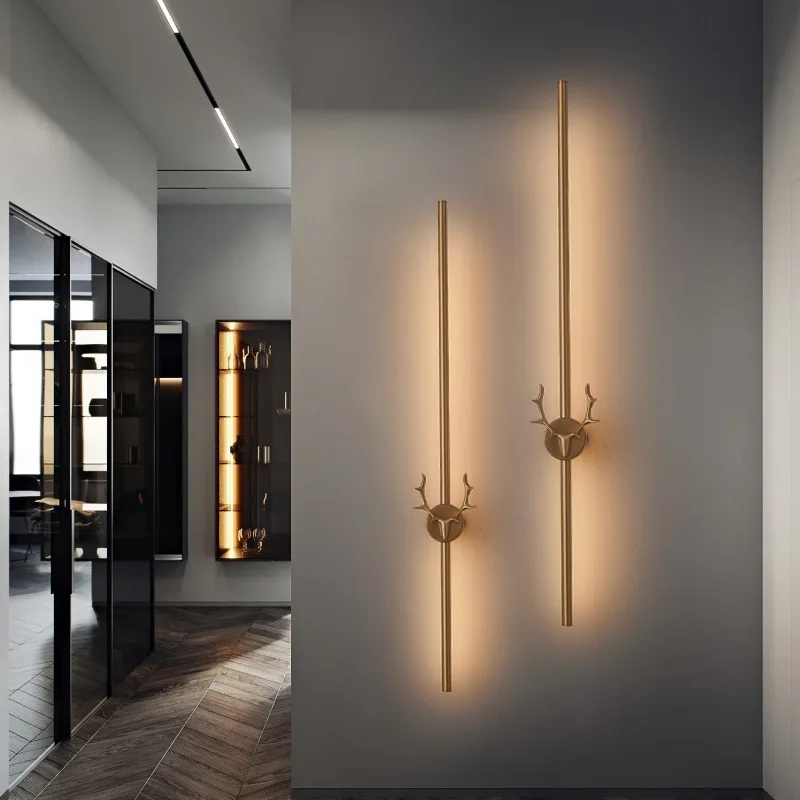 Deer Head LED Wall Lights Minimalist Copper Aisle Parlor Sconce Atmosphere Decoration Gold Black Lamp
Deer Head LED Wall Lights Minimalist Copper Aisle Parlor Sconce Atmosphere Decoration Gold Black Lamp