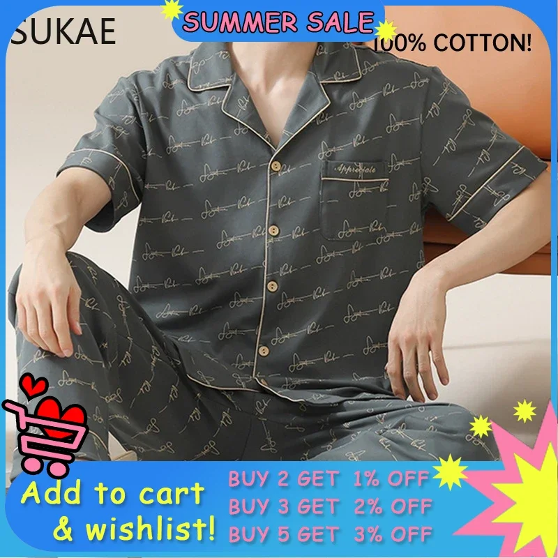 100% Cotton! High Quality Men's Pyjamas Set 2025 Summer New Letter Printing Pajamas Short Sleeved Lapel Placket Button Sleepwear
100% Cotton! High Quality Men's Pyjamas Set 2025 Summer New Letter Printing Pajamas Short Sleeved Lapel Placket Button Sleepwear