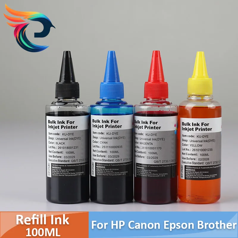 100ML Universal Refill Ink Compatible For HP Canon Epson Brother Tank CISS Ink Cartridges Deskjet Printer
100ML Universal Refill Ink Compatible For HP Canon Epson Brother Tank CISS Ink Cartridges Deskjet Printer
