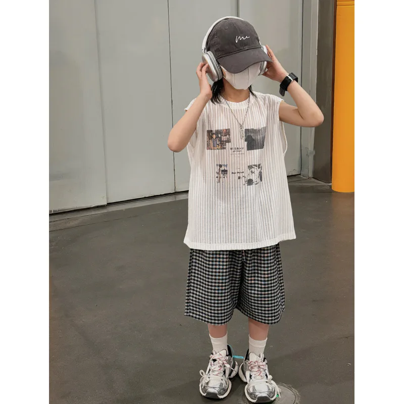 Baoduo Children's T-shirt 2024 Summer New Boys' Sleeveless Vest Children Cartoon Summer Top Fashion
Baoduo Children's T-shirt 2024 Summer New Boys' Sleeveless Vest Children Cartoon Summer Top Fashion