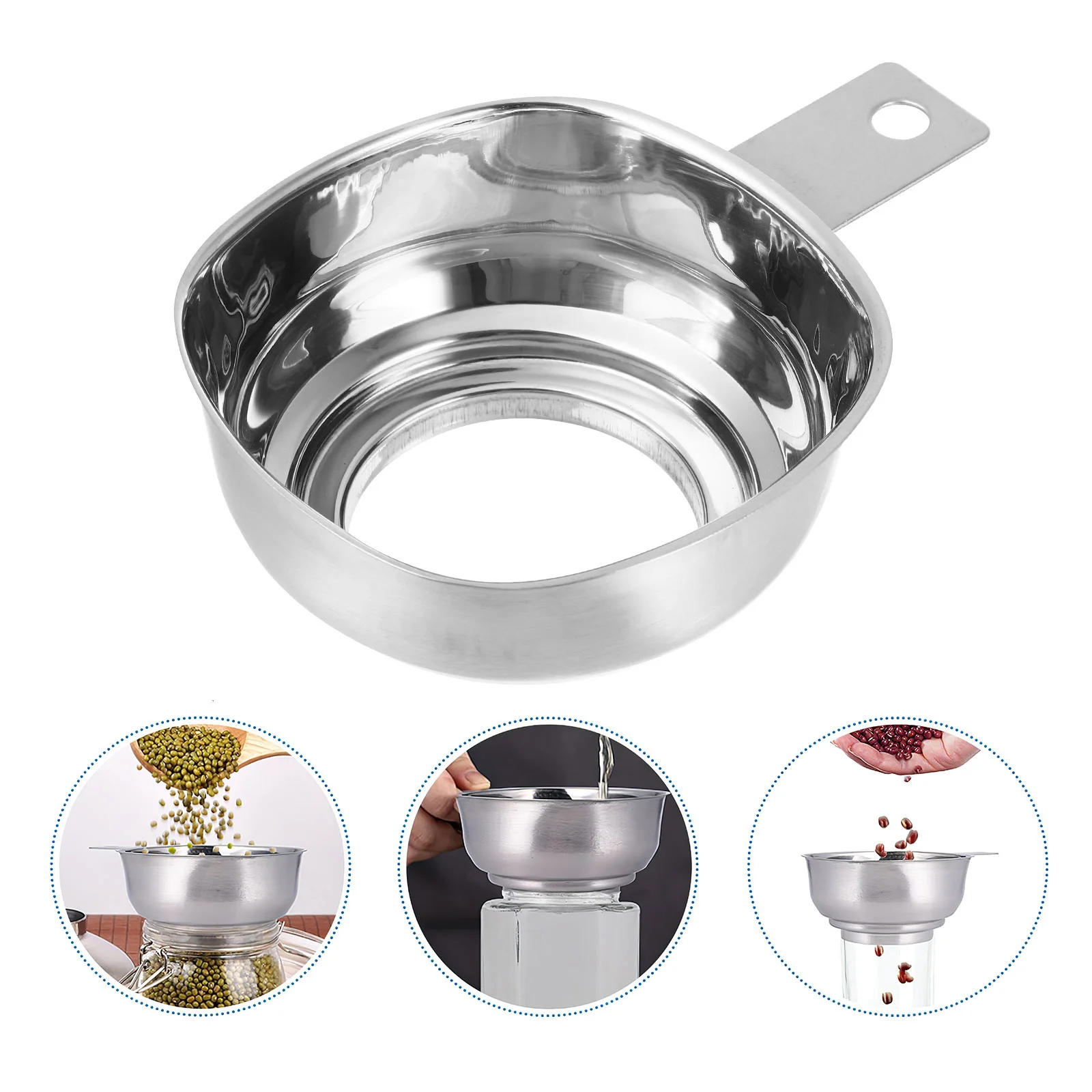 Wide Mouth Funnel Stainless Steel Large Kitchen Gadget Canning Jar Water Bottles Food Grater Premium Handle
Wide Mouth Funnel Stainless Steel Large Kitchen Gadget Canning Jar Water Bottles Food Grater Premium Handle